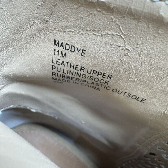 Steve Madden Size 11 Peep Toe Ankle Bootie High Heel Maddye Suede Lattice - Picture 6 of 9